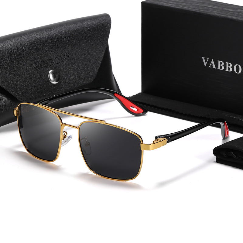New Sunglasses Men'S Advanced Sense of Driving Driving Sunglasses Fashion Metal Box Cross-Border Sunglasses