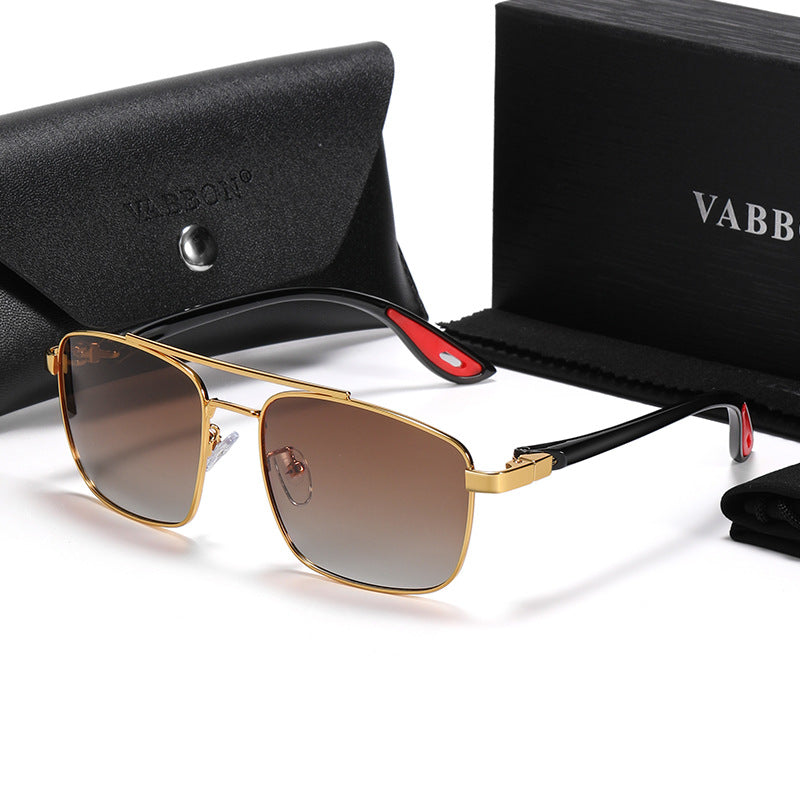 New Sunglasses Men'S Advanced Sense of Driving Driving Sunglasses Fashion Metal Box Cross-Border Sunglasses
