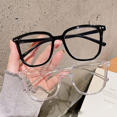 1 Pair of New Literary Trends Retro Frame PC Material Simple Decorative Style Unisex Plain Face Mirror.