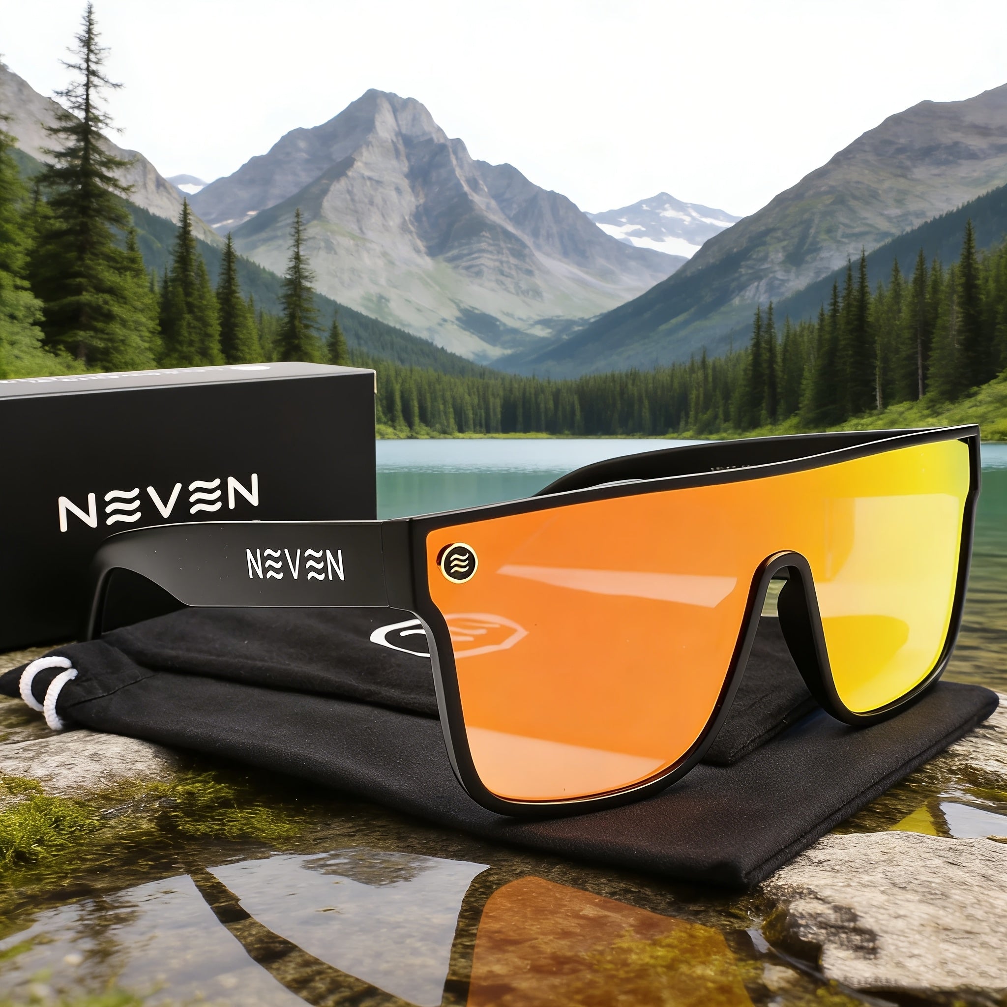7 Colors | Polarized Fashion Glasses Suitable for Men & Women - 100%, -Glare with Light Filter, Wrap-Around Frame for Sports, Cycling, Outdoor | Durable Full-Rim Glasses for Driving, Computer Use, UV Resistant