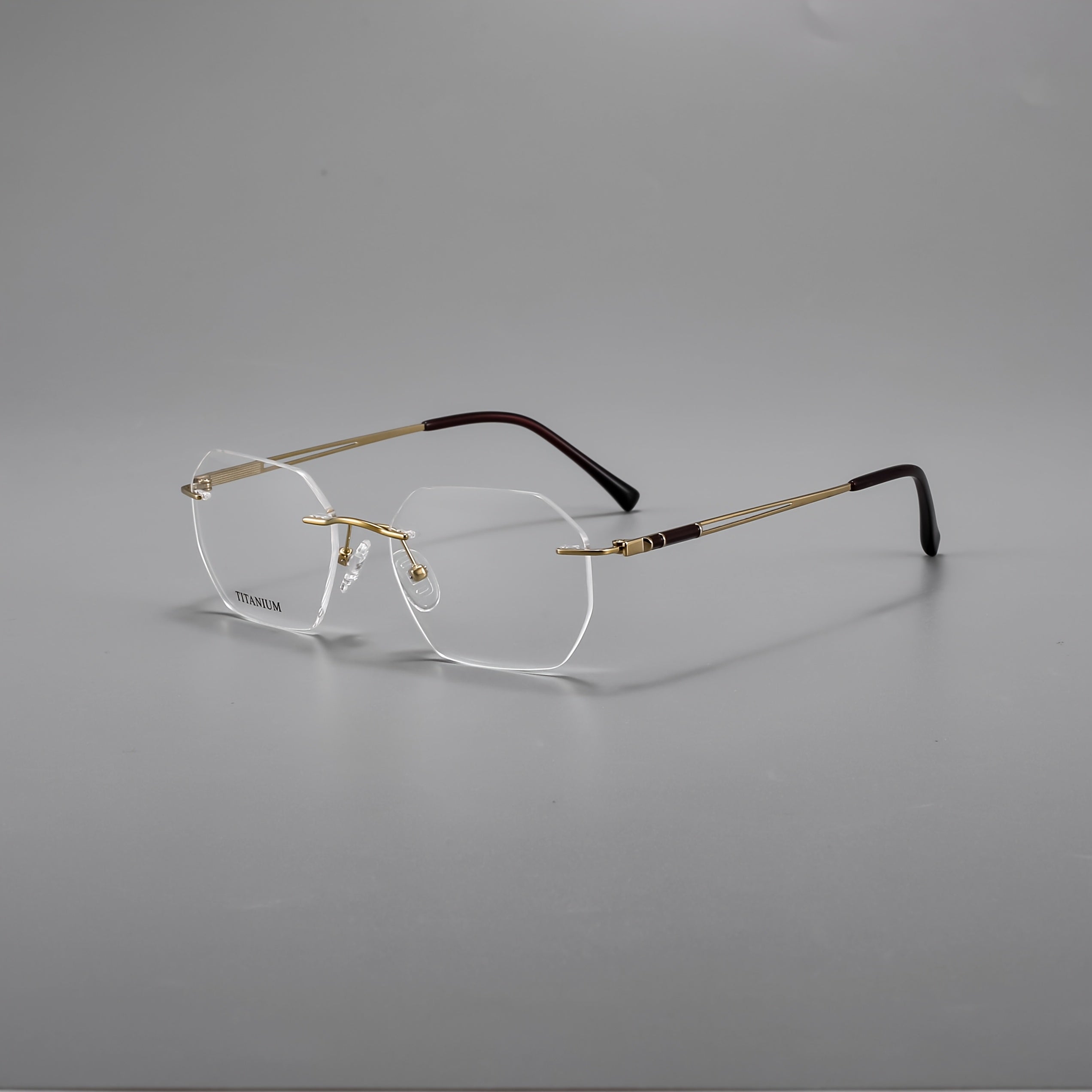 Model YJ0059 Features Frameless Glasses Made of Pure Titanium, Suitable for Both Men And Women. These Elegant, High-End Eyewear Pieces Are Designed for a Business Style And Cater to Those with Larger Faces. This Is The New Edition for 2026