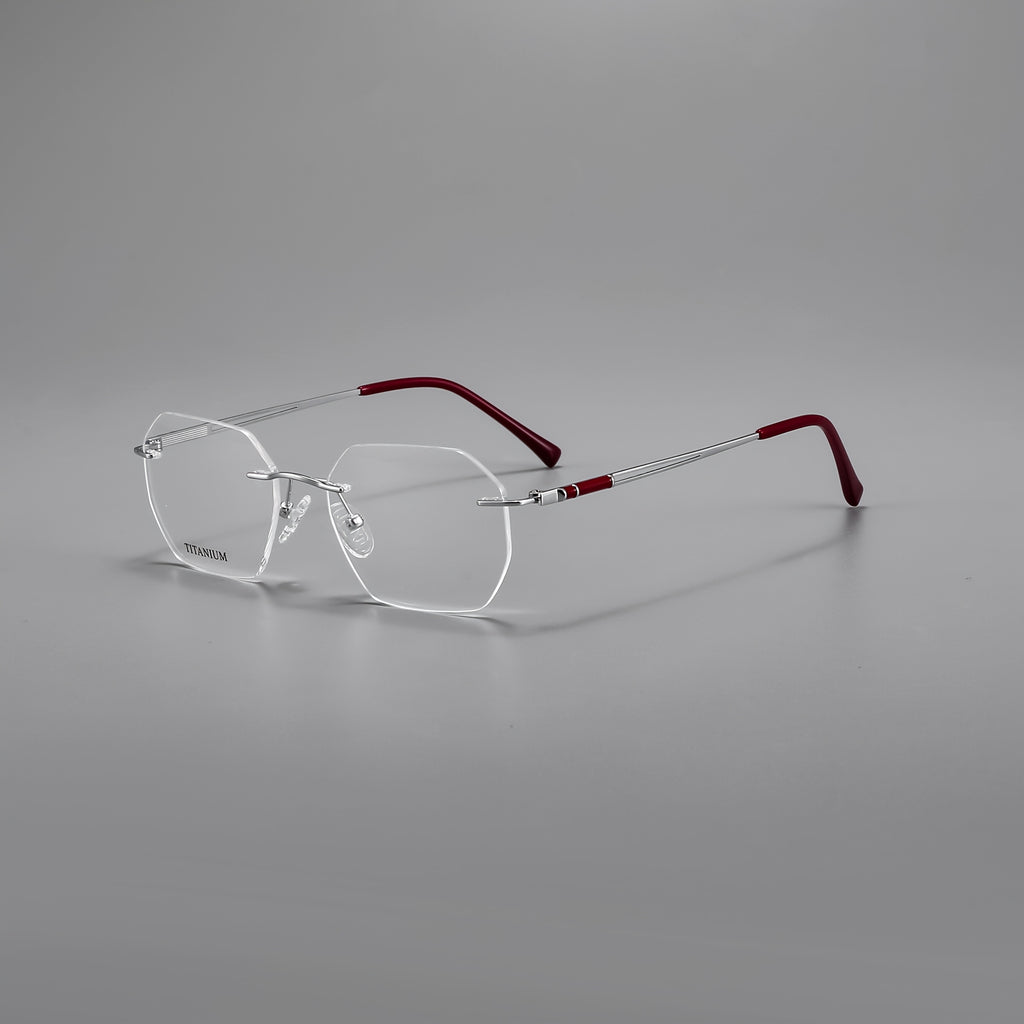 Model YJ0059 Features Frameless Glasses Made of Pure Titanium, Suitable for Both Men And Women. These Elegant, High-End Eyewear Pieces Are Designed for a Business Style And Cater to Those with Larger Faces. This Is The New Edition for 2026