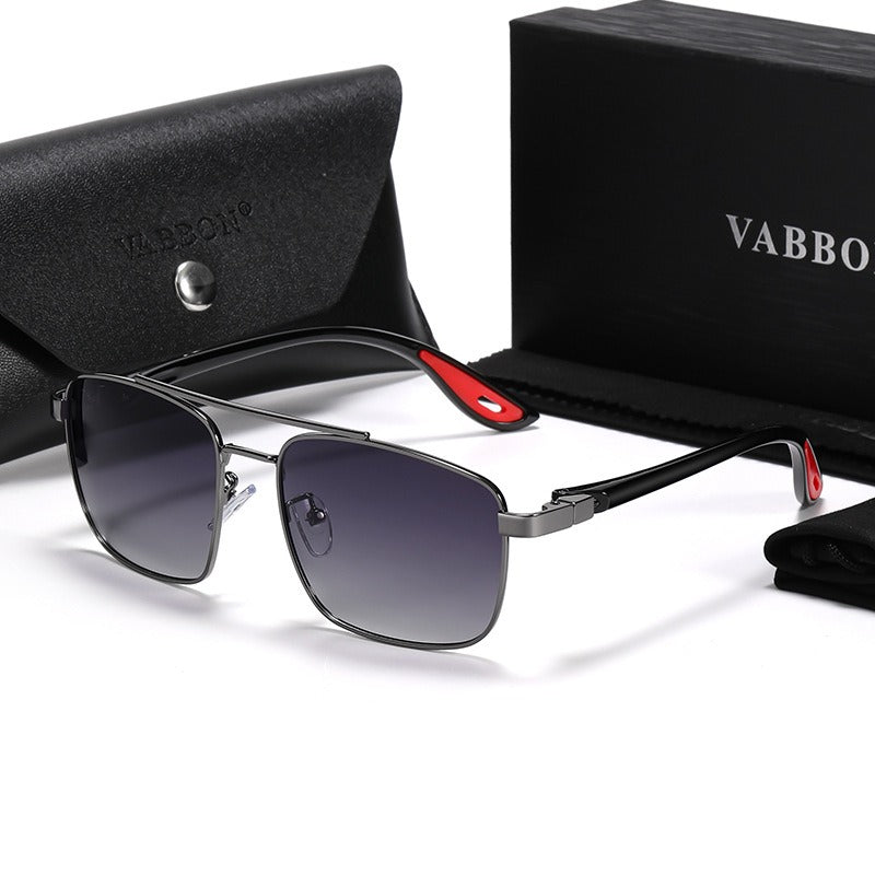New Sunglasses Men'S Advanced Sense of Driving Driving Sunglasses Fashion Metal Box Cross-Border Sunglasses