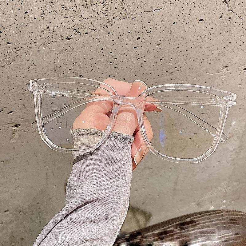 1 Pair of New Literary Trends Retro Frame PC Material Simple Decorative Style Unisex Plain Face Mirror.